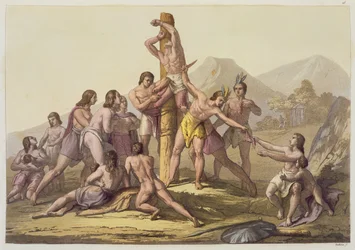 Peruvian Indians Making a Sacrifice, from 