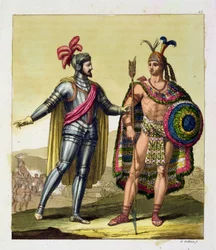 The Encounter between Hernando Cortes and Montezuma II, from 