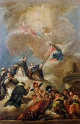 Dominican saints in glory, ca 1750