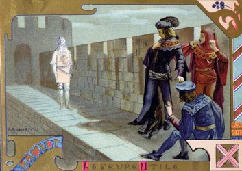 The Ghost of the King Appearing to Hamlet, scene from Act I of 