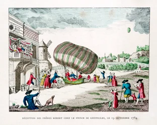 Reception of the Robert Brothers by the Prince of Ghistelles in 1784, 1887