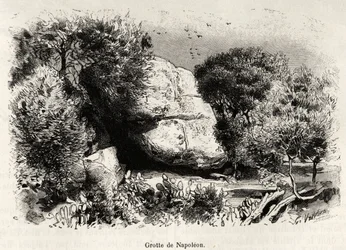 The cave Napoleon loved to take refuge as a child to study and meditate