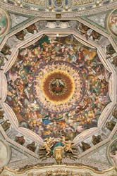 Assumption of the Blessed Virgin, known as The choir of angels playing music, Dome of the transept, from 1534