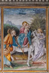 Detail of Flight into Egypt, from The life and the Passion of Christ
