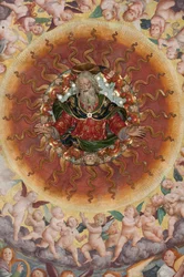 Detail of the Assumption of the Blessed Virgin, known as "The choir of angels playing music" (detail)