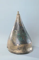Helmet with incised decoration, from a tomb in Berru, Marne
