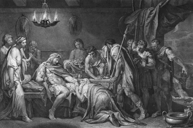 Priam redeems the dead body of Hector