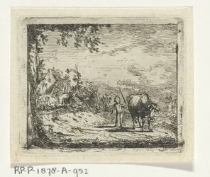 Landscape with Putto and Cow