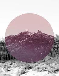 Abstract Mountain Circle