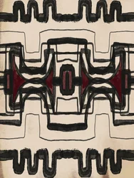 Red Tribal Geometry