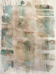 Soft Teal Brown Abstract