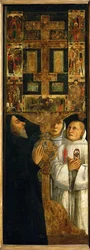 Cardinal Bessarion with Two Fathers of the Scuola della Carita at the Door of the Former Tabernacle