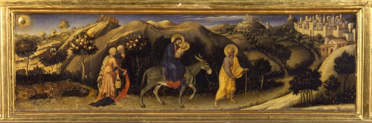 Flight to Egypt (Predella of the Adoration of the Magi, Pala Strozzi)