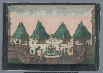 View of a Cypress Garden in Constantinople