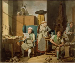Shoemaker Family in the Workshop