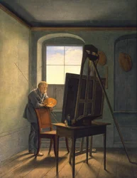 Caspar David Friedrich in His Studio (1812)