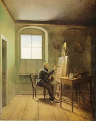 Caspar David Friedrich in His Studio (1811)