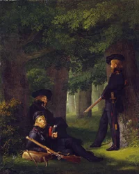 Theodor Körner, Friedrich Friesen and Heinrich Hartmann on Picket Duty