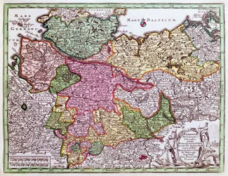 Map of Northern Germany, from an Atlas