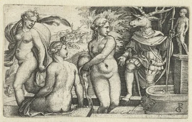 Diana Turns Actaeon into a Stag as Punishment