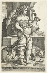 Gluttony (Gula), Gvla Innvmeros Occido (title on object), Seven Deadly Sins (series title)