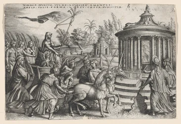 The Triumph of Chastity on Love, from the Triumphs of Petrarch