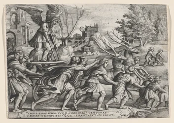 The Triumph of Time on Fame, from The Triumphs of Petrarch