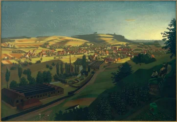 G. Scholz, View of Grötzingen