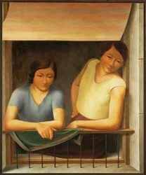 Two Girls at the Window