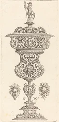 Goblet with Lid Surmounted by a Roman Soldier