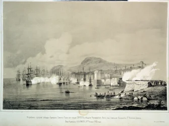 The Battle of Sinop on 30 November 1853