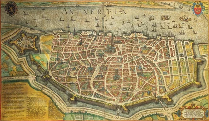 Belgium, Antwerp from Civitates Orbis Terrarum