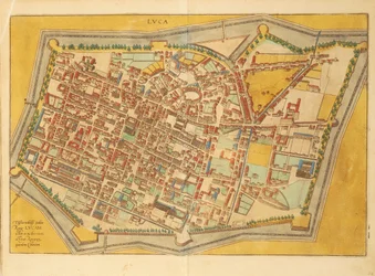 Map of Lucca from Civitates Orbis Terrarum