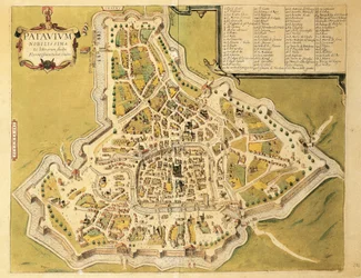 Map of Padua from Civitates Orbis Terrarum by Georg Braun
