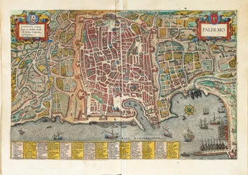 Map of Palermo from Civitates Orbis Terrarum