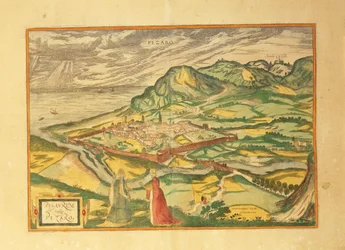 Map of Pesaro from Civitates Orbis Terrarum