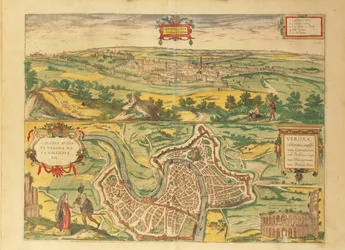 Map of Verona from Civitates Orbis Terrarum by Georg Braun