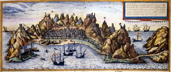 View of the City of Aden in Yemen from the Atlas 