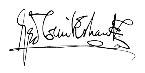 George Cruikshank’s signature (engraving)