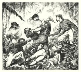 A Rifle Duel in Arkansas (engraving)