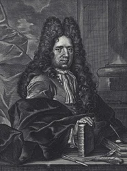 Portrait of George Shelley, English calligrapher of the 18th century