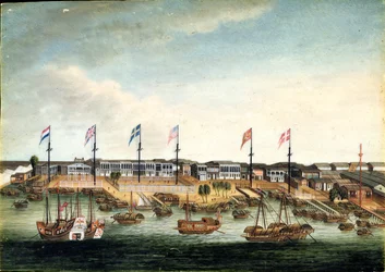 The Hongs at Canton, before 1820