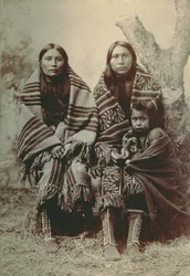Two Comanche Women and a Small Child