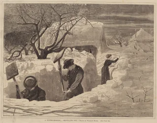 A Winter Morning, Shovelling Out