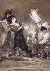 Cafe con leche caliente (after Goya)