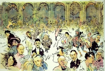 Famous Faces Outside Florians in the Piazza San Marco, Venice, c.1990