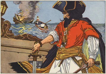 Blackbeard, the most famous of the Atlantic Coast pirates
