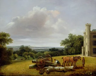 Loading a Timber Wagon at Cave Castle, Yorkshire