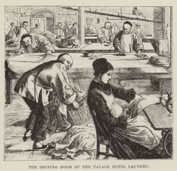 The Ironing Room of the Palace Hotel Laundry