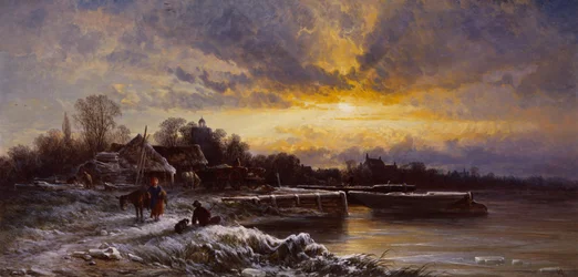 A Winter Landscape, Evening
